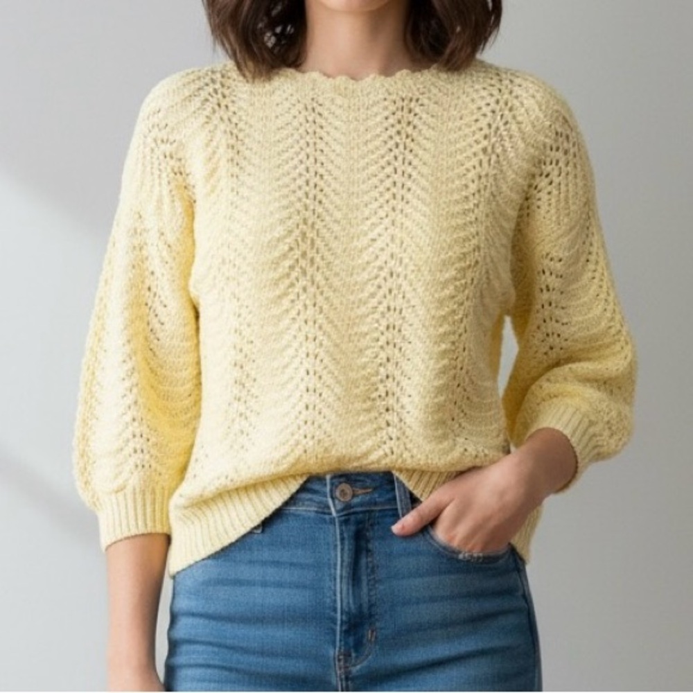 Handmade Yellow Knit Sweater